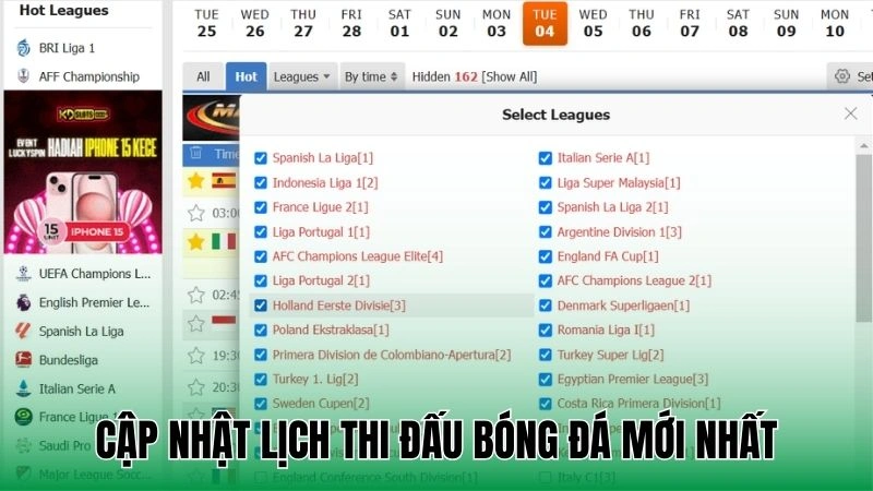 Nowgoal 21 Cập nhật lịch thi đấu bóng đá mới nhất